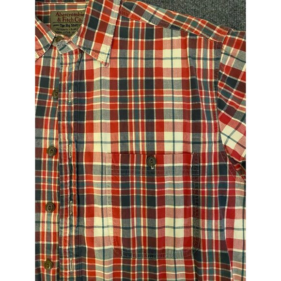 VTG Abercrombie & Fitch "The Big Shirt" 90s Plaid Flannel Mens M Preppy Grunge - Picture 13 of 16